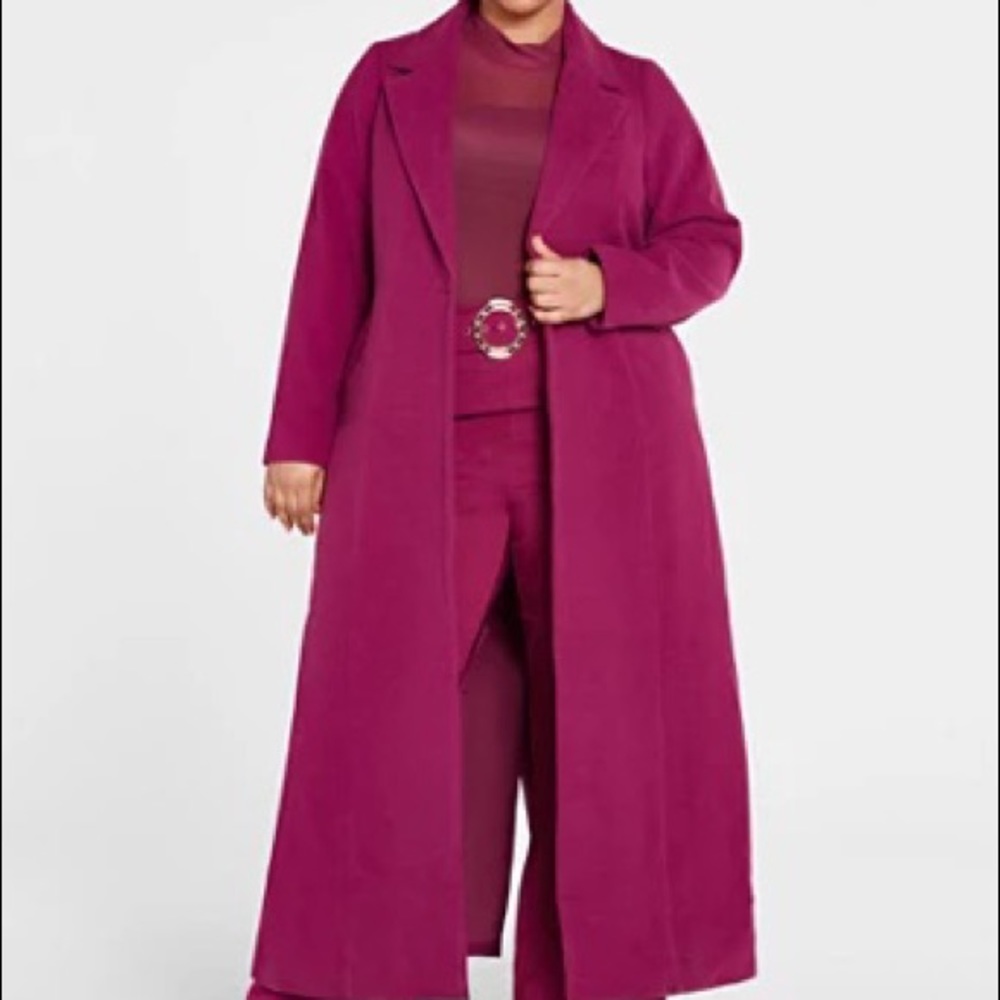 Fashion to Figure Long Purpke Coat Size 2